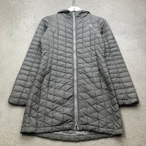The North Face Thermoball Insulated Parka Puffer Jacket Hoodie Womens XS Gray